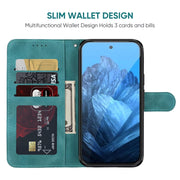 For Google Pixel 9 / 9 Pro Skin Feel Geometric Lines Leather Phone Case(Green)