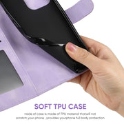For Google Pixel 9 / 9 Pro Skin Feel Geometric Lines Leather Phone Case(Purple)