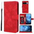 For Google Pixel 9 Pro XL Skin Feel Geometric Lines Leather Phone Case(Red) - Google Cases by PMC TechLife | Online Shopping South Africa | PMC TechLife | Buy Now Pay Later Mobicred