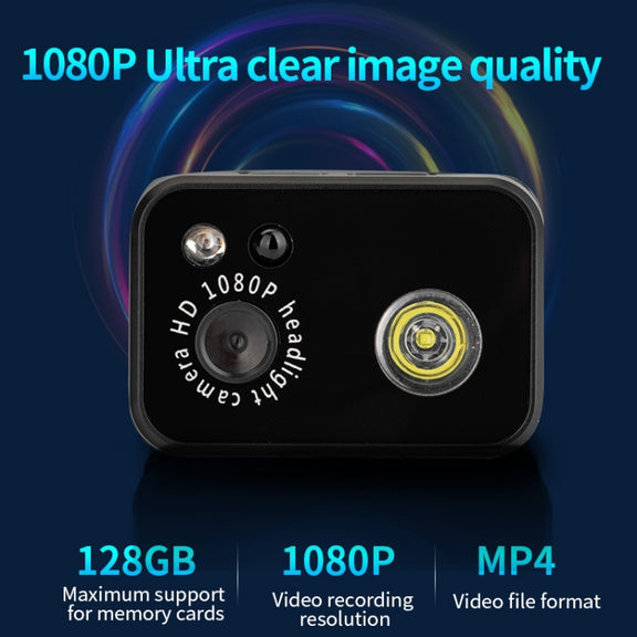 D7 1080P Head-mounted Lighting Camera LED Motion Sensor Video Recording Lighting Camera