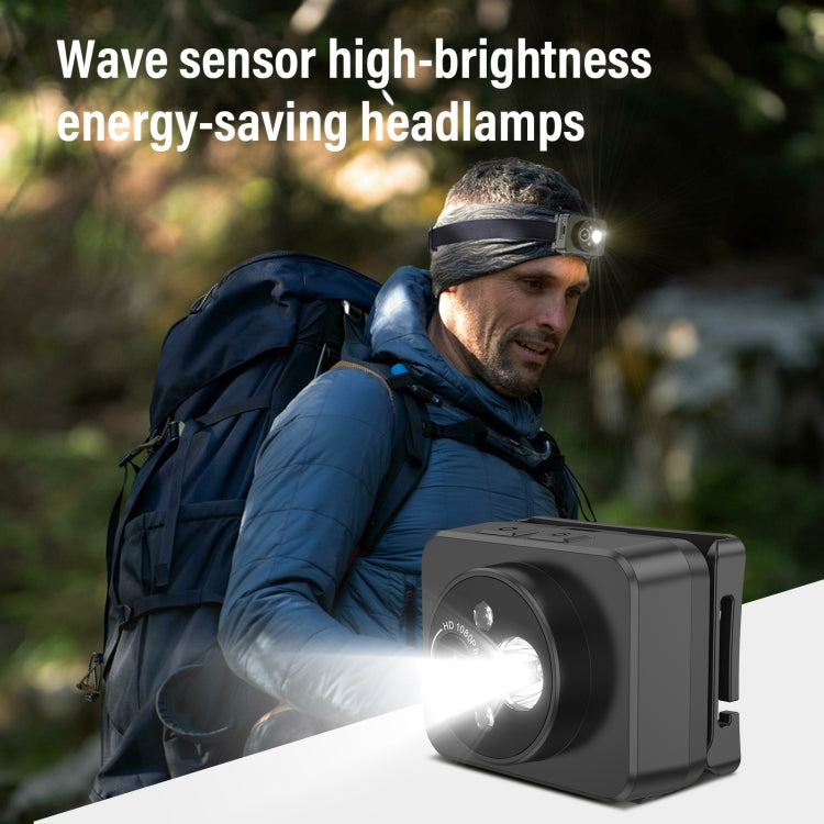 D8 1080P Head-mounted LED Motion Sensor Video Recording Lighting Camera