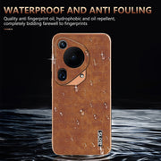 For Huawei Pura 70 Ultra AZNS Electroplated Frame Crocodile Texture Full Coverage Phone Case(Blue)