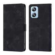 For Blackview A52 Skin Feel Embossed Leather Phone Case(Black)