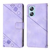 For Blackview A52 Skin Feel Embossed Leather Phone Case(Light Purple)