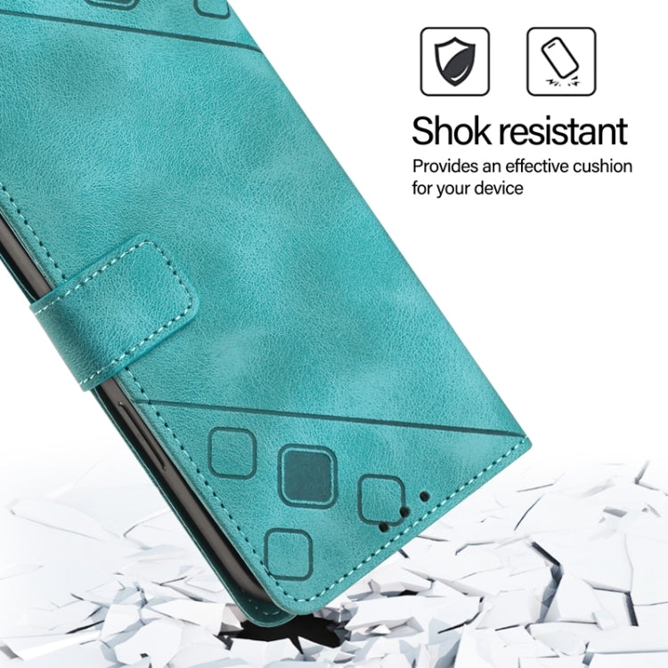 For Blackview A53 Skin Feel Embossed Leather Phone Case(Green)