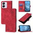 For Blackview Color 8 Skin Feel Embossed Leather Phone Case(Red) - More Brand by PMC TechLife | Online Shopping South Africa | PMC TechLife | Buy Now Pay Later Mobicred
