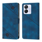For Blackview Color 8 Skin Feel Embossed Leather Phone Case(Blue)