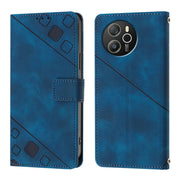 For Blackview Shark 8 Skin Feel Embossed Leather Phone Case(Blue)