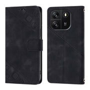 For Blackview Wave 6C Skin Feel Embossed Leather Phone Case(Black)