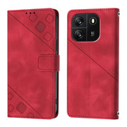 For Blackview Wave 6C Skin Feel Embossed Leather Phone Case(Red)
