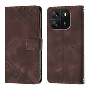 For Blackview Wave 6C Skin Feel Embossed Leather Phone Case(Brown)