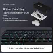 For iPad 10.2 2021 Intelligent Detachable Touch Bluetooth Keyboard Leather Tablet Case with Backlight/Pen Slot(Black)