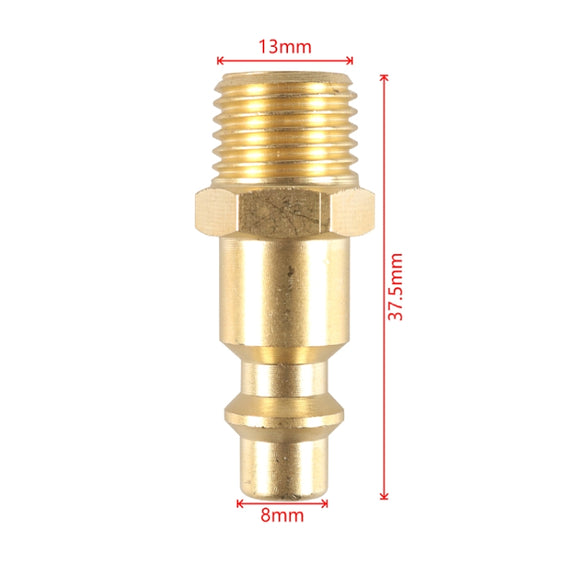 Car 1/4NPT Brass American Style Pneumatic Chuck(Yellow)
