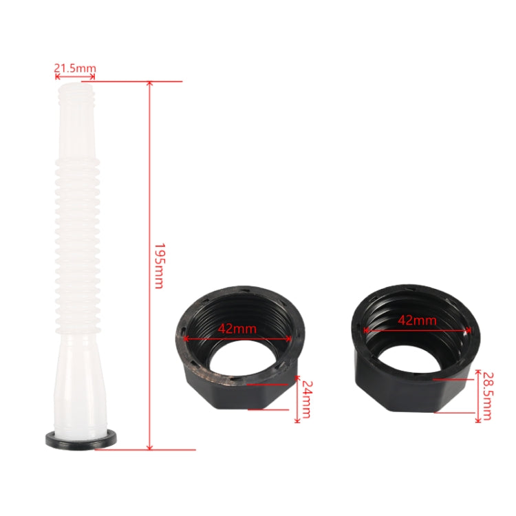 2pcs / Set Hexagonal Nut Oil Guide Tube with 8mm Drill Bit(White)