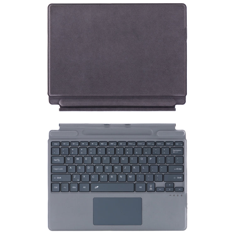 For Microsoft Surface Pro 10 / Pro 9 2089D Backlight Wireless Bluetooth Keyboard Leather Case with Touchpad(Grey)