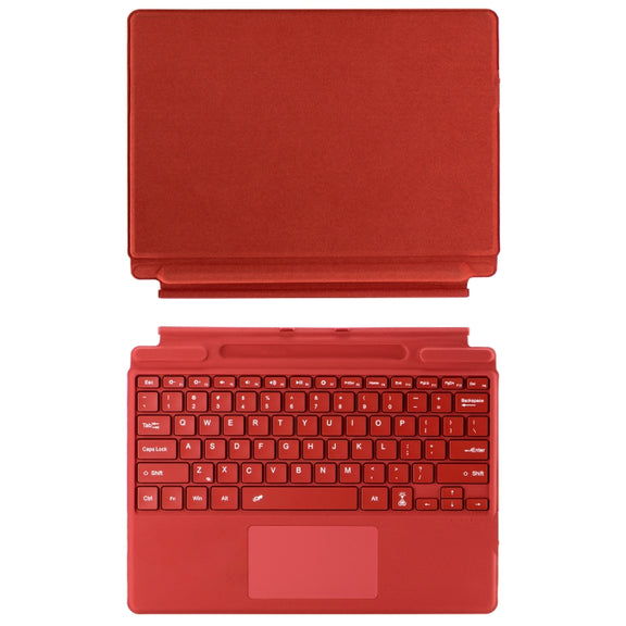 For Microsoft Surface Pro 10 / Pro 9 2089D Backlight Wireless Bluetooth Keyboard Leather Case with Touchpad(Wine Red)