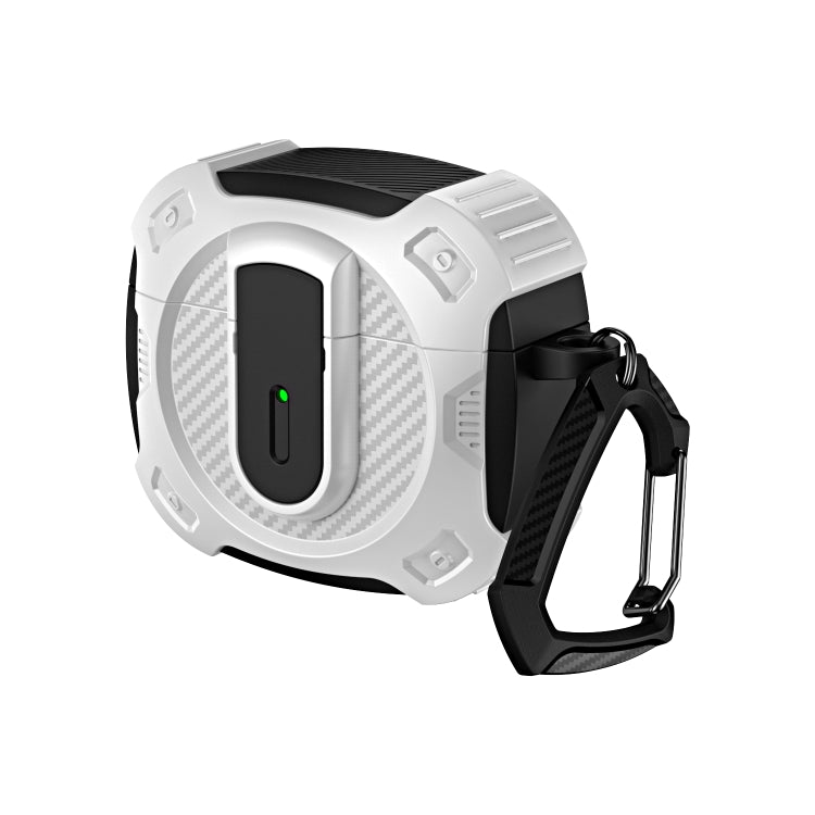 For AirPods 3 Lock Shockproof Bluetooth Earphone Protective Case(Black White)