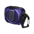 For AirPods Pro Lock Shockproof Bluetooth Earphone Protective Case(Black Purple) - For AirPods Pro by PMC Jewellery | Online Shopping South Africa | PMC Jewellery | Buy Now Pay Later Mobicred
