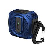 For AirPods 4 Lock Shockproof Bluetooth Earphone Protective Case(Black Blue)