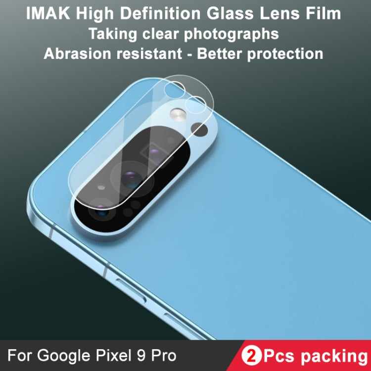 For Google Pixel 9 Pro 2pcs/Set imak HD Glass Rear Camera Lens Film