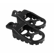 Motorcycle Modification Pedal Set Wide Fat Footpegs Foot Pegs for Harley(Black)