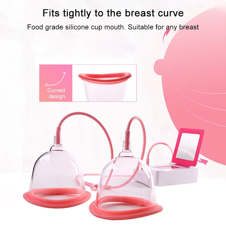 Portable USB Charging Chest Electric Massage Instrument, Style:Remote Control(C Cup)