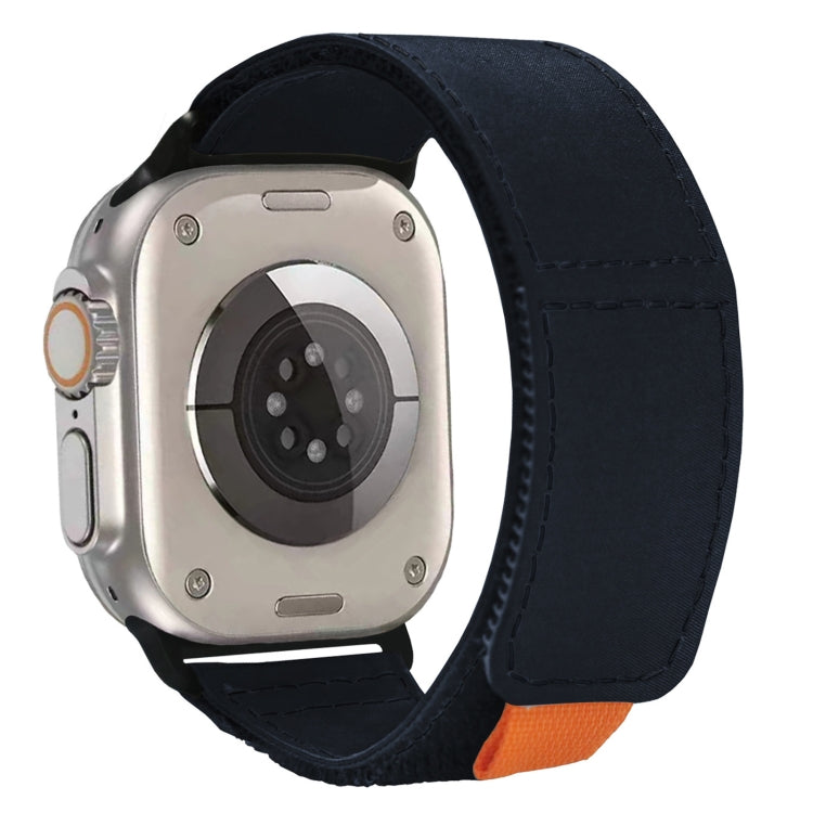 For Apple Watch Ultra 49mm Loop Woven Nylon Watch Band(Midnight)