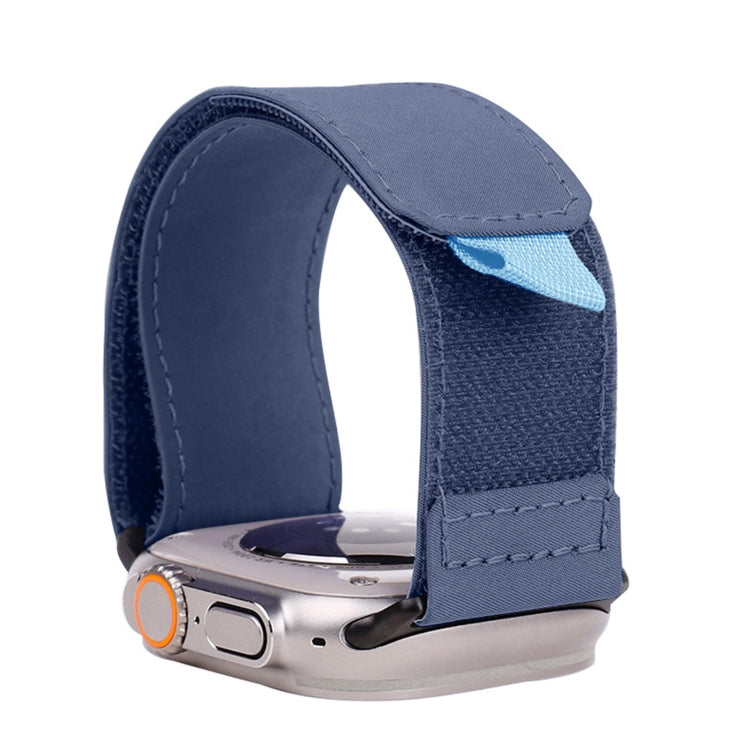 For Apple Watch Ultra 49mm Loop Woven Nylon Watch Band(Dark Blue)