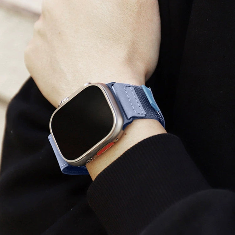 For Apple Watch Ultra 49mm Loop Woven Nylon Watch Band(Midnight)
