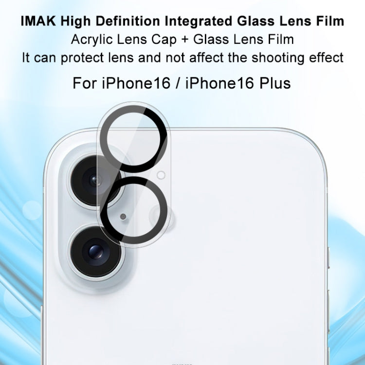 For iPhone 16 / 16 Plus imak High Definition Integrated Glass Lens Film