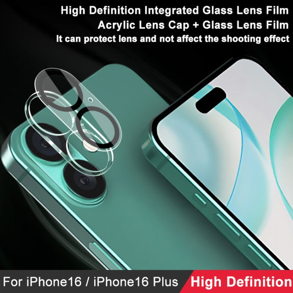 For iPhone 16 / 16 Plus imak High Definition Integrated Glass Lens Film
