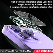 For iPhone 16 Pro / 16 Pro Max imak High Definition Integrated Glass Lens Film