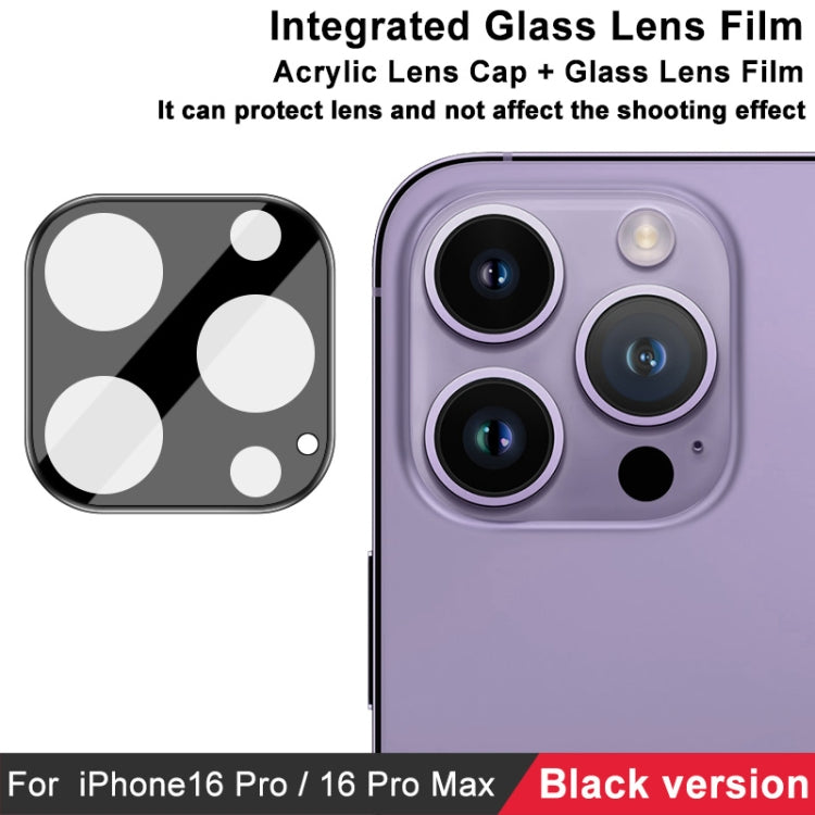 For iPhone 16 Pro / 16 Pro Max imak High Definition Integrated Glass Lens Film Black Version