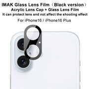 For iPhone 16 / 16 Plus imak High Definition Integrated Glass Lens Film Black Version