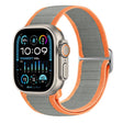For Apple Watch Ultra 49mm Nylon Elastic Buckle Watch Band(Grey Orange) - Watch Bands by PMC TechLife | Online Shopping South Africa | PMC TechLife | Buy Now Pay Later Mobicred