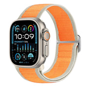 For Apple Watch Ultra 49mm Nylon Elastic Buckle Watch Band(Orange)