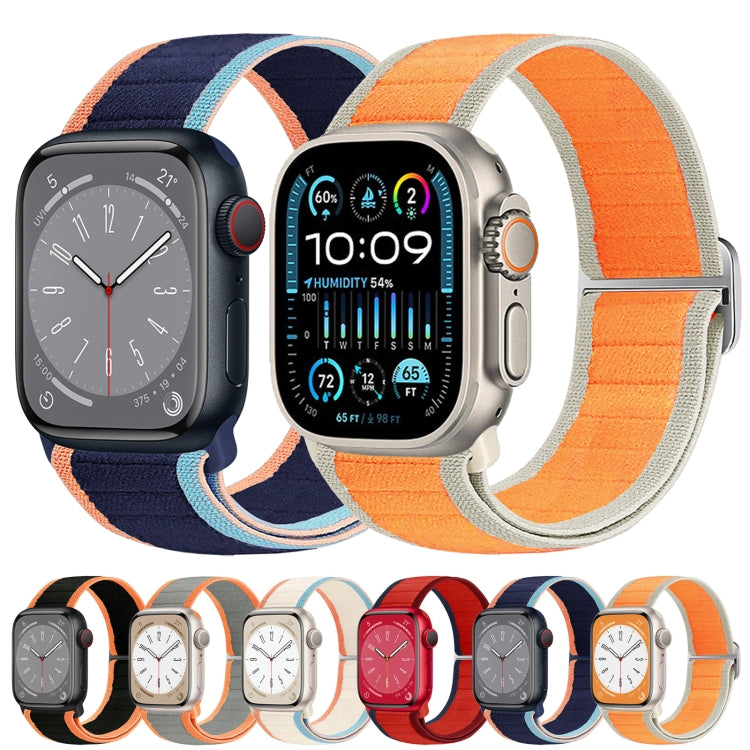 For Apple Watch Ultra 49mm Nylon Elastic Buckle Watch Band(Red)
