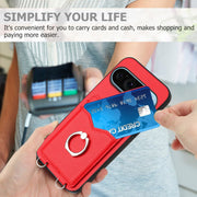 For Google Pixel 9 Pro XL R20 Ring Card Holder Phone Case(Red)