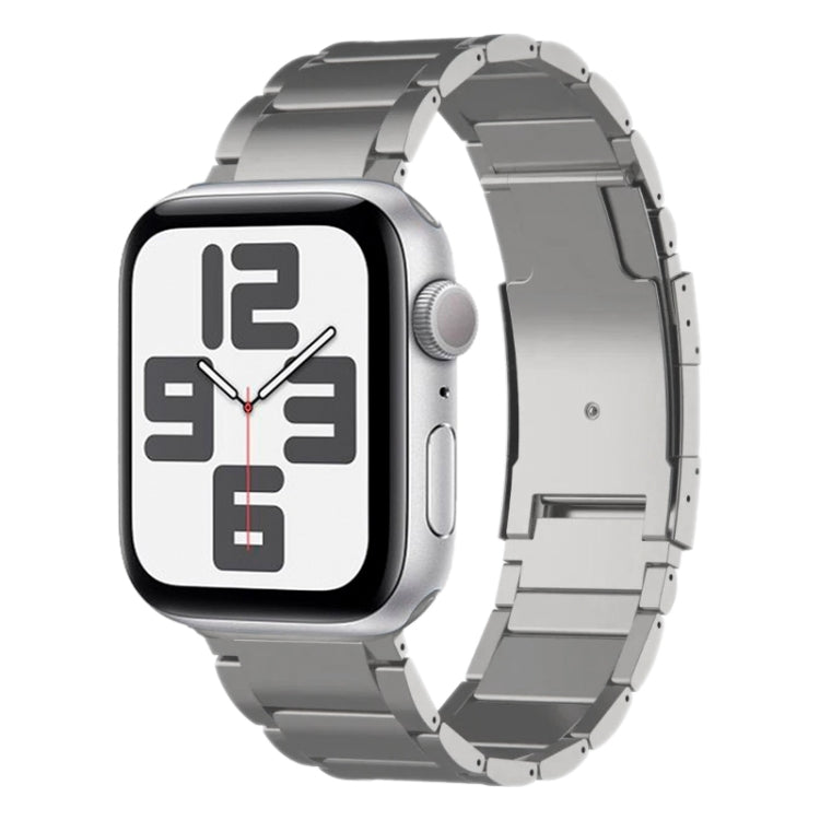 For Apple Watch SE 2023 44mm Titanium Metal Watch Band(Silver)