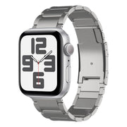 For Apple Watch SE 2023 44mm Titanium Metal Watch Band(Silver)