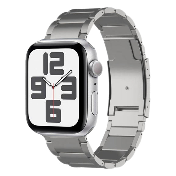 For Apple Watch SE 2023 44mm Titanium Metal Watch Band(Silver)