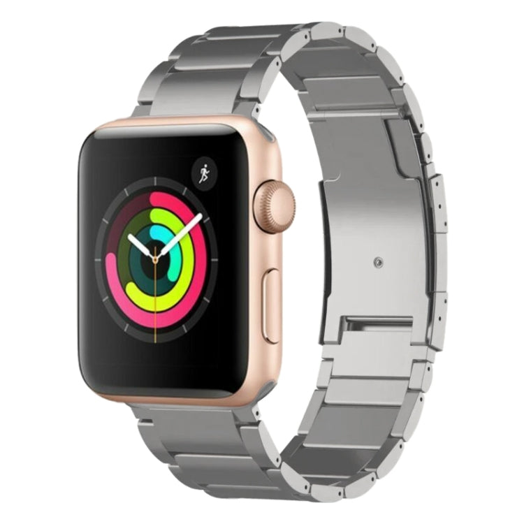 For Apple Watch Series 3 42mm Titanium Metal Watch Band(Silver)