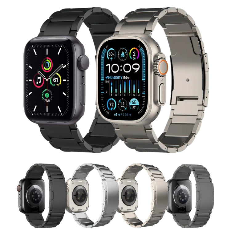 For Apple Watch SE 40mm Titanium Metal Watch Band(Silver)