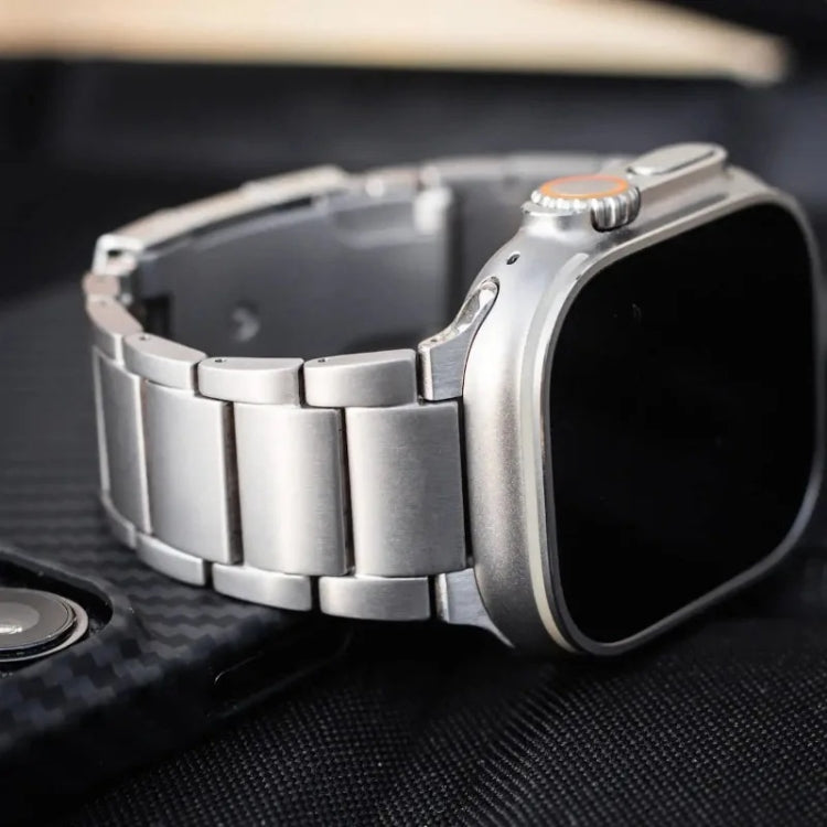 For Apple Watch Series 3 38mm Titanium Metal Watch Band(Silver)