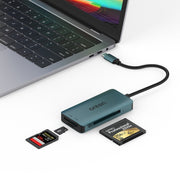 Onten C15 3 in 1 USB-C / Type-C to CFast 2.0 & SD & TF Card Reader(Pine Green)