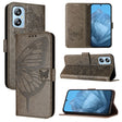 For Blackview A52 Embossed Butterfly Leather Phone Case(Grey) - More Brand by PMC TechLife | Online Shopping South Africa | PMC TechLife | Buy Now Pay Later Mobicred