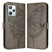 For Blackview A53 Embossed Butterfly Leather Phone Case(Grey)