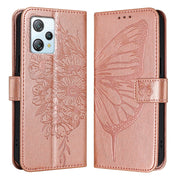 For Blackview A53 Embossed Butterfly Leather Phone Case(Rose Gold)