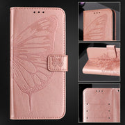 For Blackview A53 Embossed Butterfly Leather Phone Case(Rose Gold)