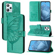 For Blackview A53 Embossed Butterfly Leather Phone Case(Green) - More Brand by PMC TechLife | Online Shopping South Africa | PMC TechLife | Buy Now Pay Later Mobicred